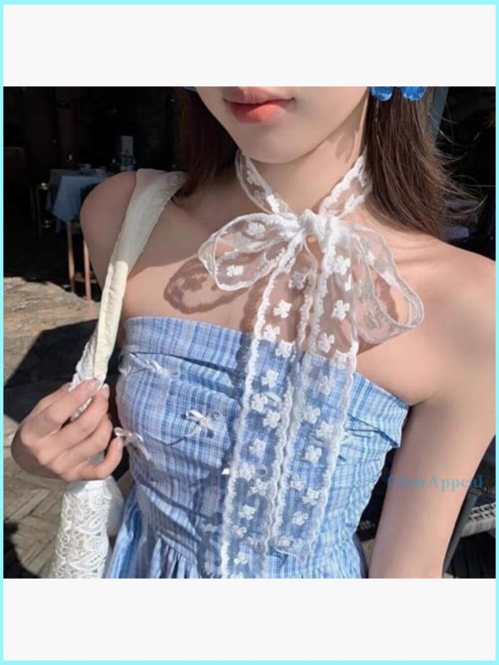 53 Inch Lace Head Scarf Hairband Ribbon Multi-Functional Accessory - Picture 5 of 7